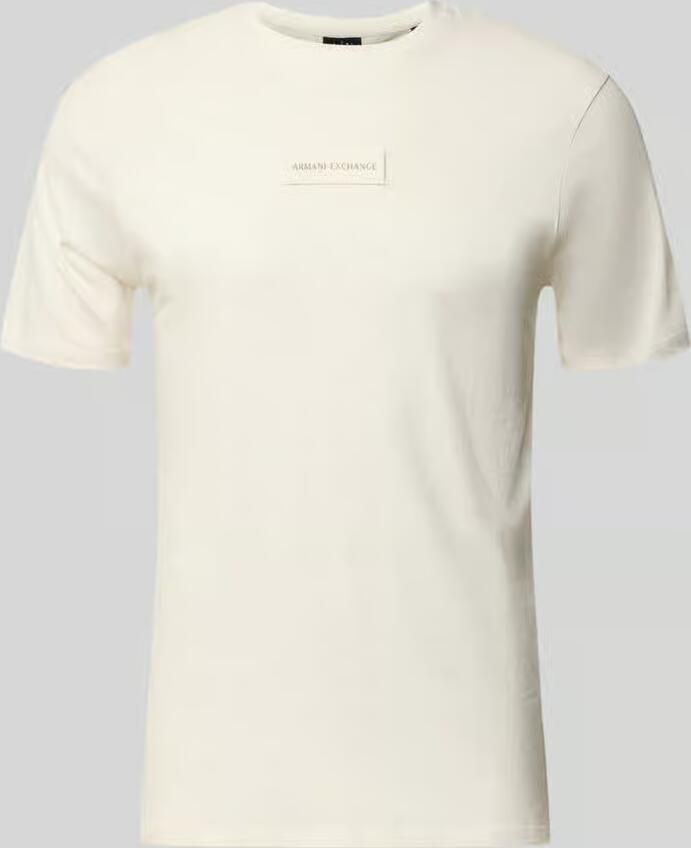 Armani Exchange T-shirt met labeldetail en ronde hals - Foto 2