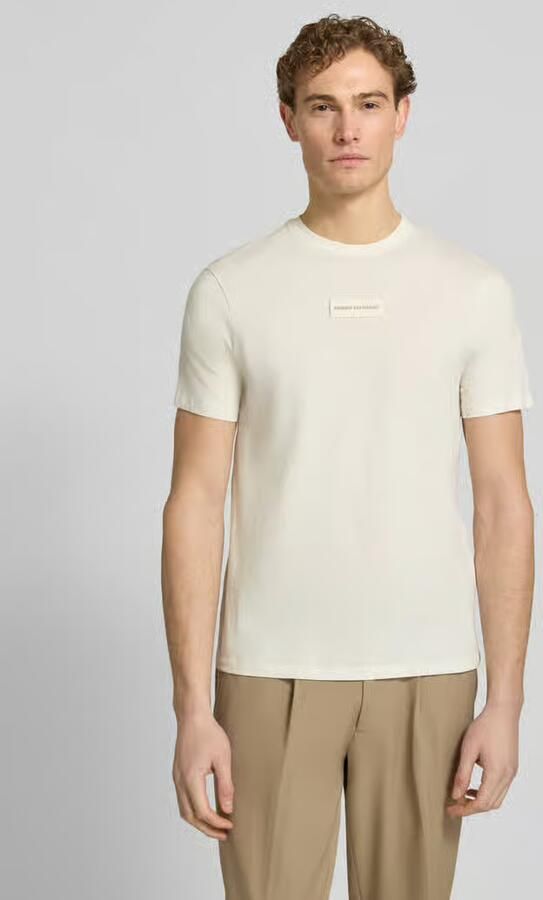 Armani Exchange T-shirt met labeldetail en ronde hals - Foto 4