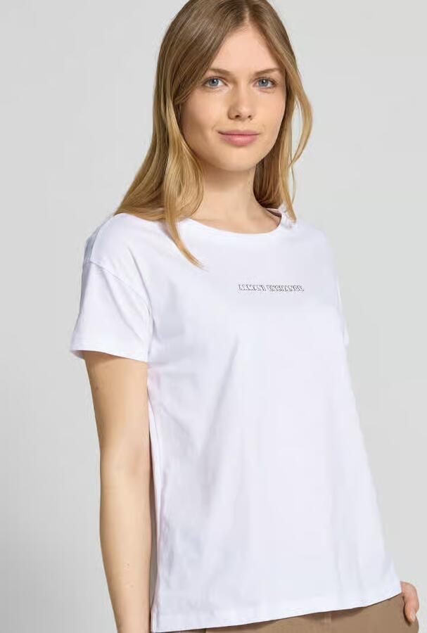 Armani Exchange T-shirt met labeldetail