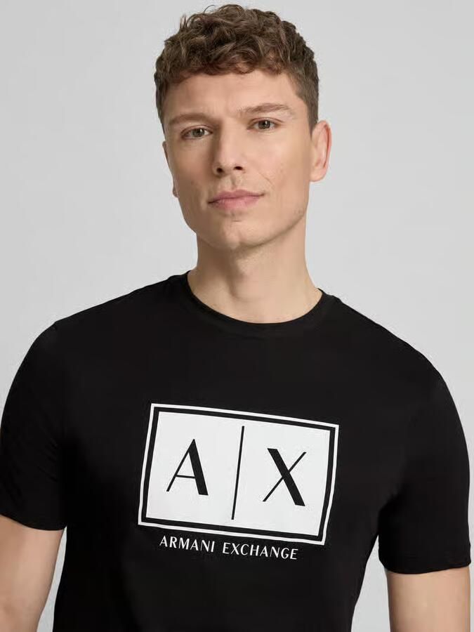 Armani Exchange T-shirt met logo en ronde hals