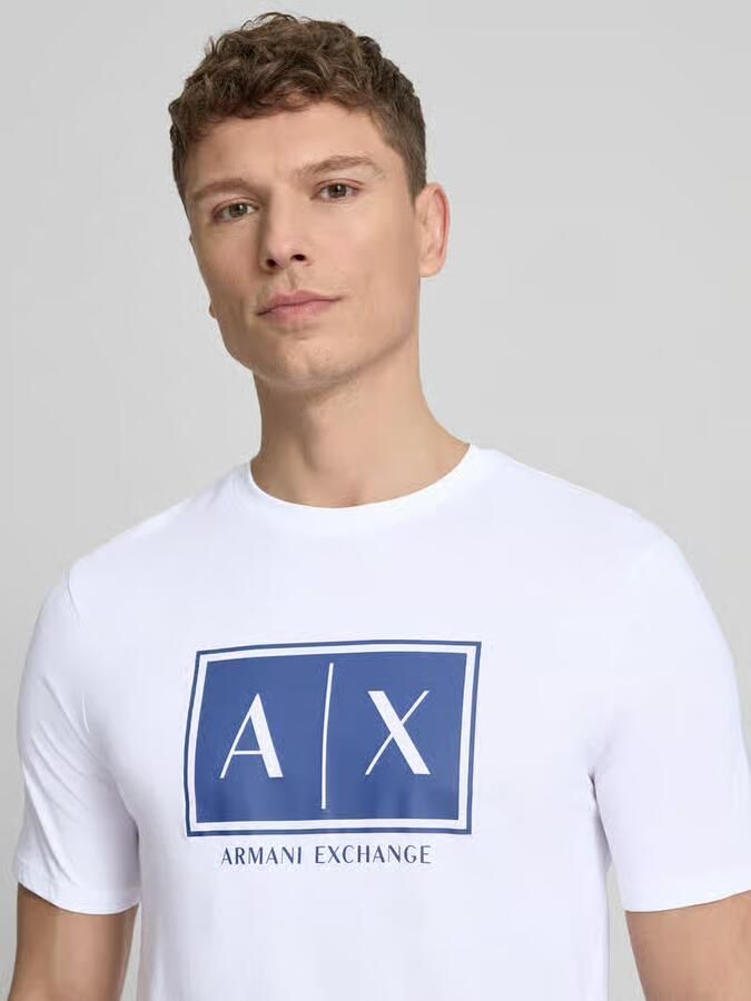 Armani Exchange T-shirt met logo en ronde hals