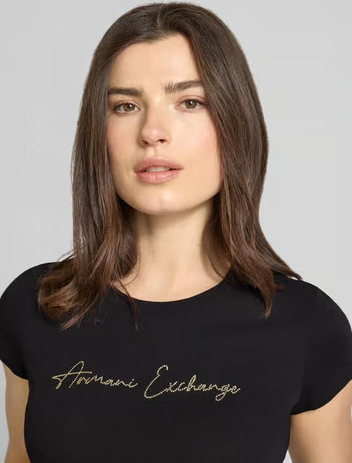 Armani Exchange T-shirt met logo en ronde hals