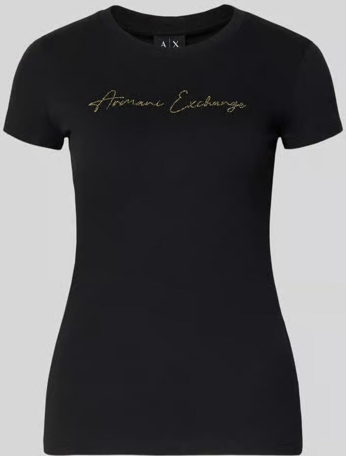 Armani Exchange T-shirt met logo en ronde hals - Foto 2
