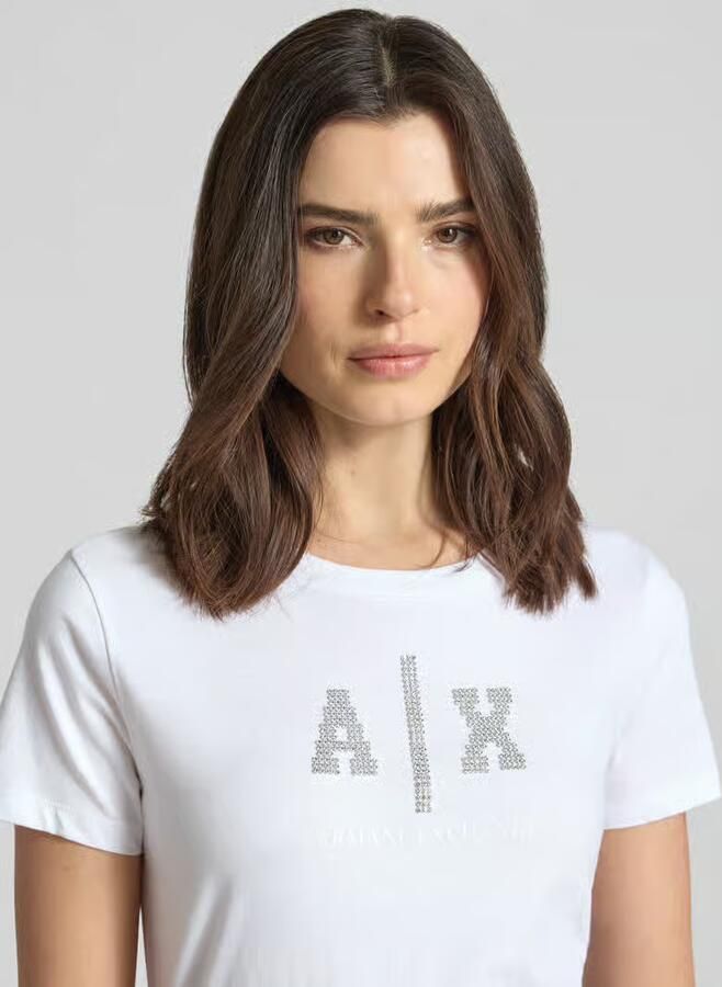 Armani Exchange T-shirt met logo en ronde hals