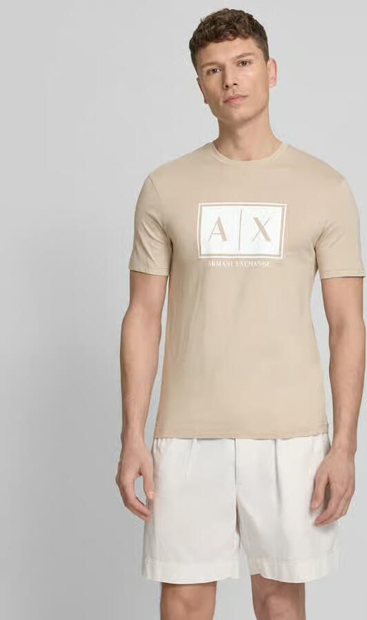 Armani Exchange T-shirt met logo en ronde hals - Foto 2