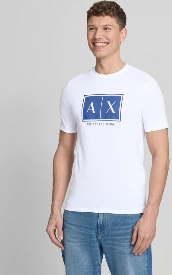 Armani Exchange T-shirt met logo en ronde hals - Foto 2