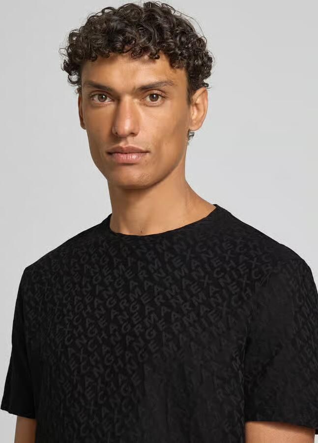 Armani Exchange T-shirt met logomotief en ronde hals