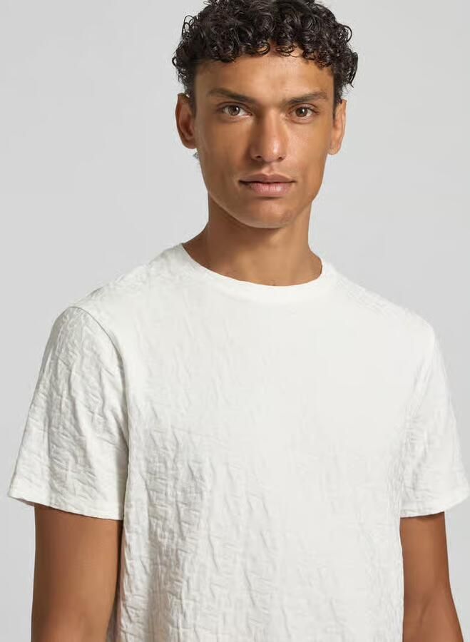 Armani Exchange T-shirt met logomotief en ronde hals