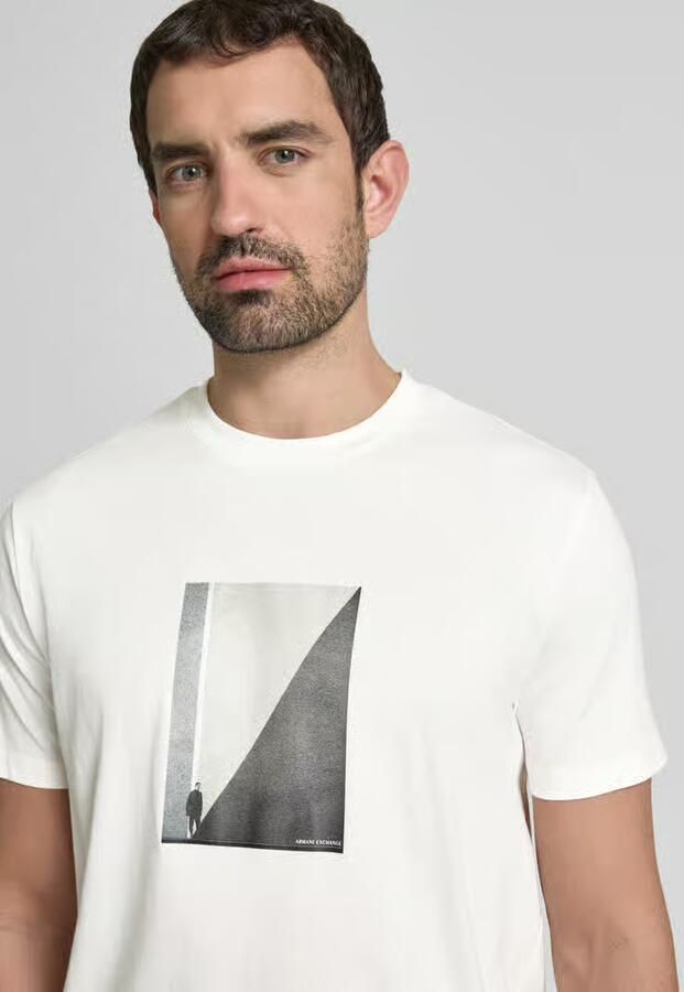 Armani Exchange Wit Grafisch Print Kortemouw T-shirt White Heren - Foto 2