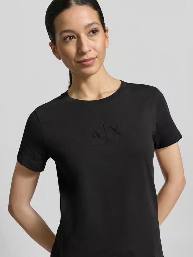 Armani Exchange T-shirt met ronde hals en logo - Foto 2