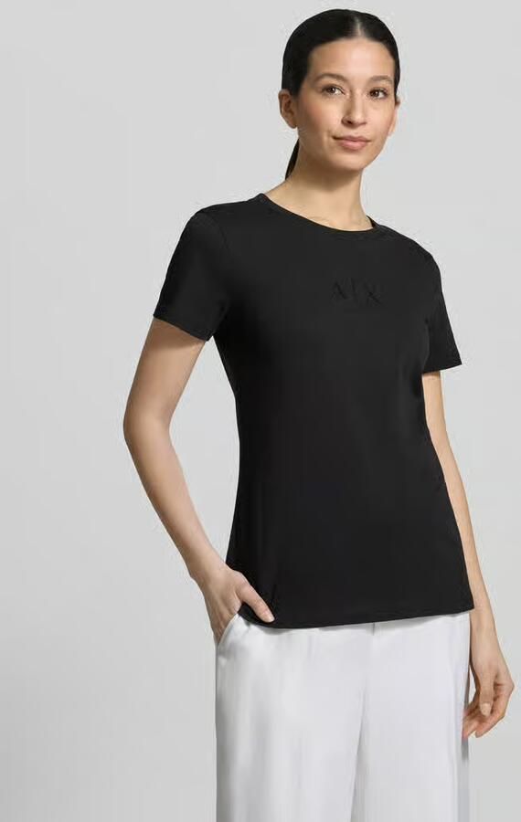 Armani Exchange T-shirt met ronde hals en logo - Foto 3
