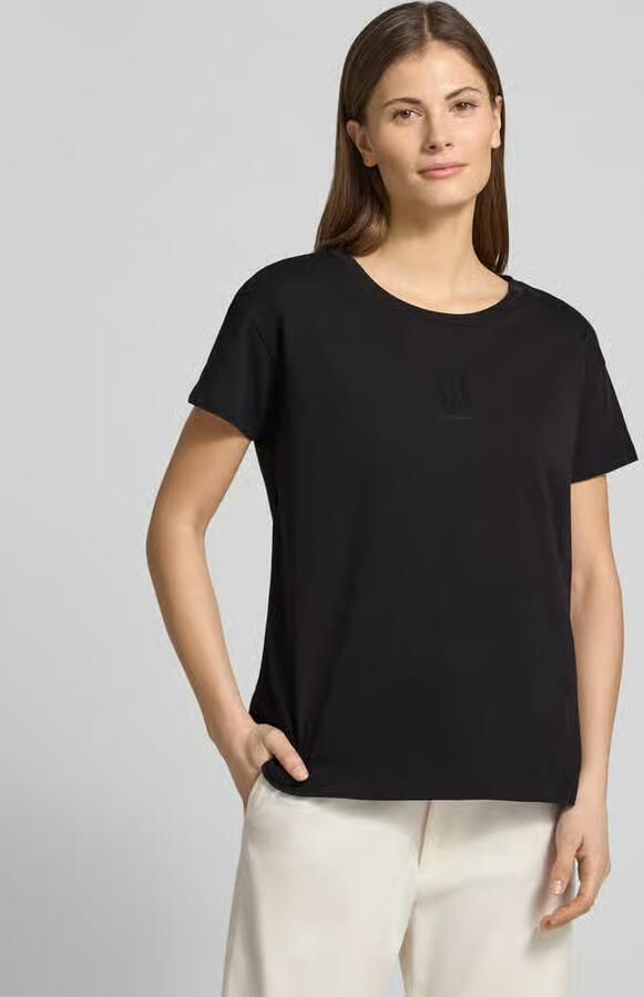 Armani Exchange Zwarte Katoenen T-shirt voor Vrouwen Black Dames - Foto 5