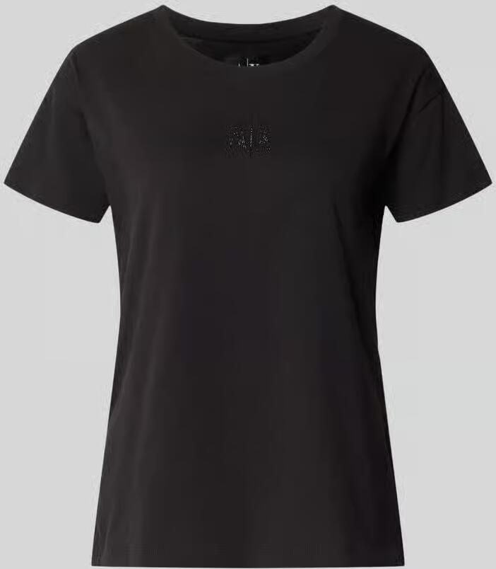 Armani Exchange Zwarte Katoenen T-shirt voor Vrouwen Black Dames - Foto 2