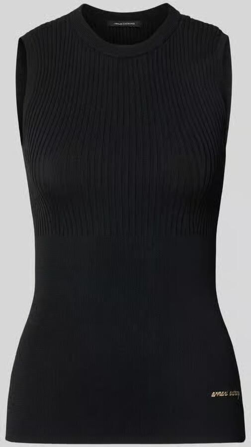 Armani Exchange Top van viscosemix in riblook - Foto 2