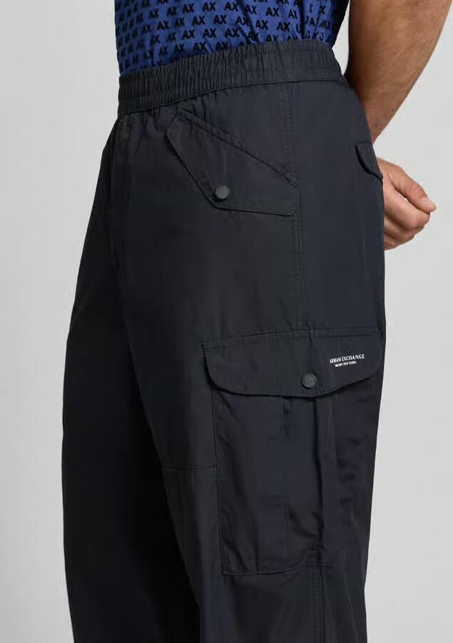 Armani Exchange wide fit cargo-broek met wol - Foto 2