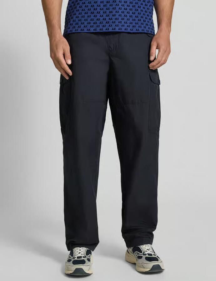 Armani Exchange wide fit cargo-broek met wol - Foto 2