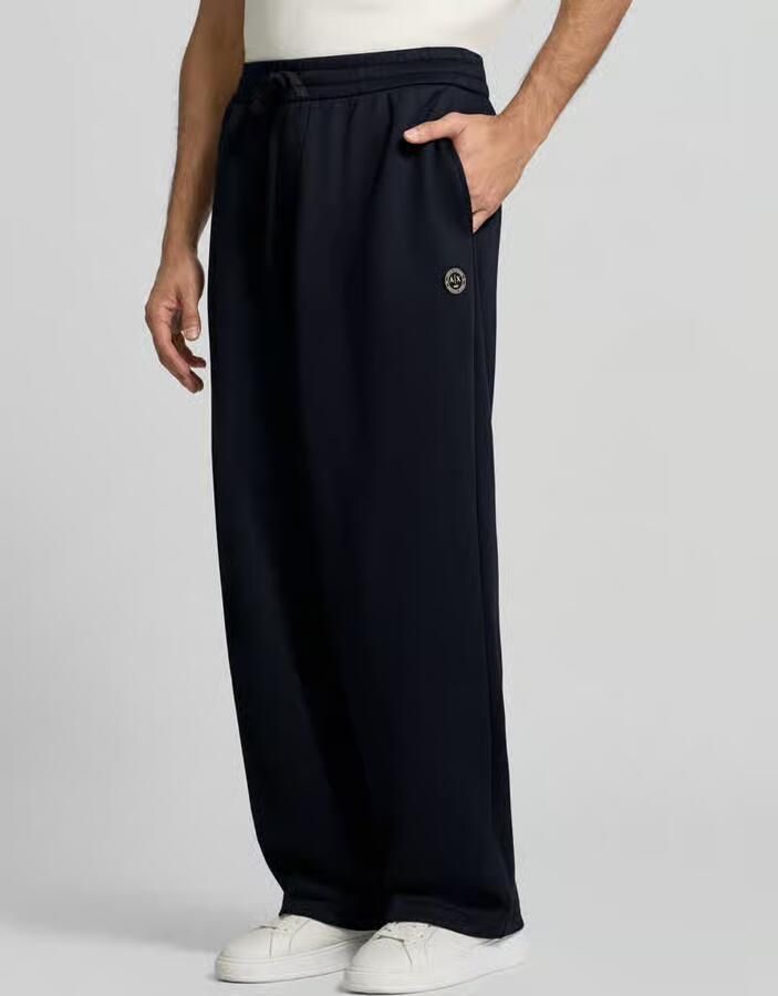 Armani Exchange wide fit sweatbroek met elastische band - Foto 2