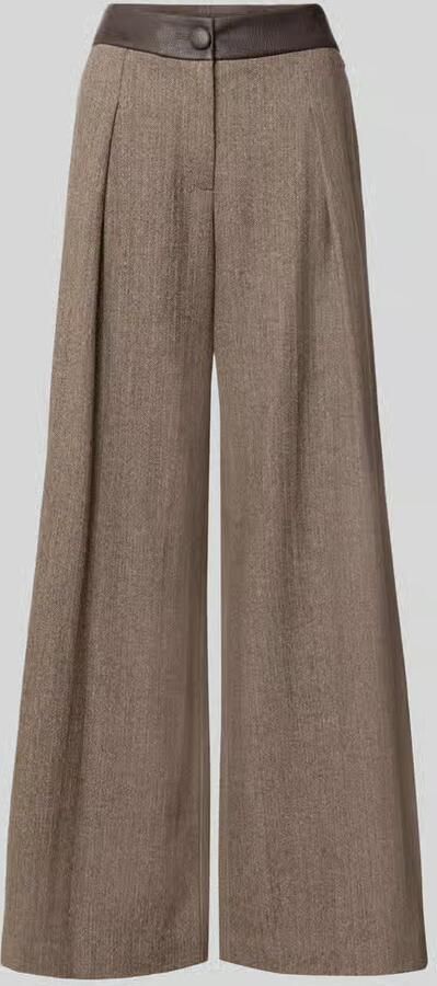 Armani Exchange wide leg broek van scheerwolmix met steekzakken