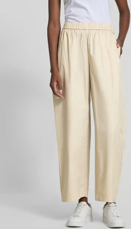 Armani Exchange Wide fit stoffen broek met elastische band - Foto 3