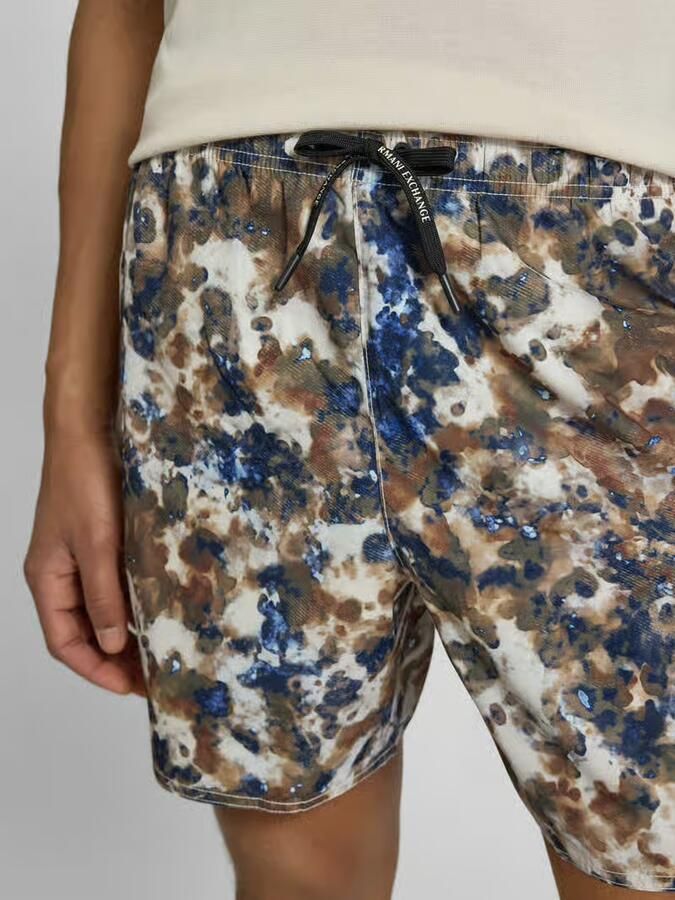 Armani Exchange Zwembroek in allover-look met elastische tailleband