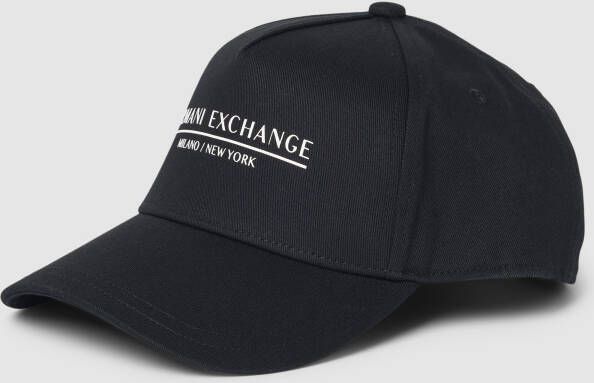 Armani Exchange Baseballpet met labeldetail