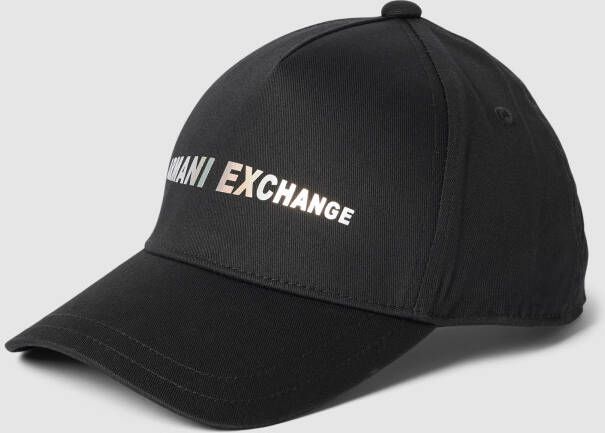 Armani Exchange Baseballpet met labelprint