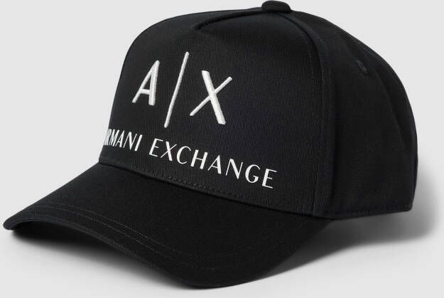Armani Exchange Baseballpet met labelstitching