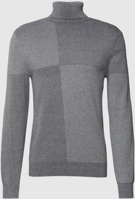 Emporio Armani Gray Navy Dolcevita Sweaters Gray Heren