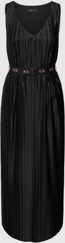 Armani Exchange Midi-jurk met afgeronde V-hals