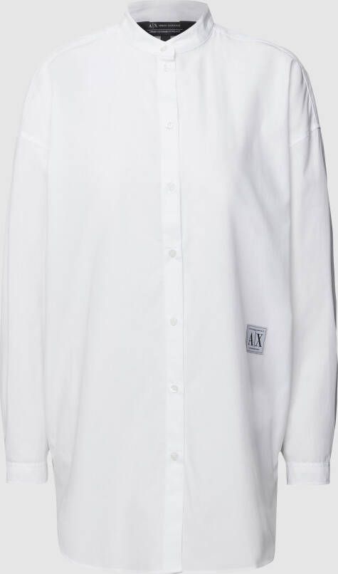 Armani Exchange Overhemdblouse met labelpatch