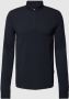 Armani Exchange Blauwe Polo met Lange Mouwen voor Heren Blue Heren - Thumbnail 1