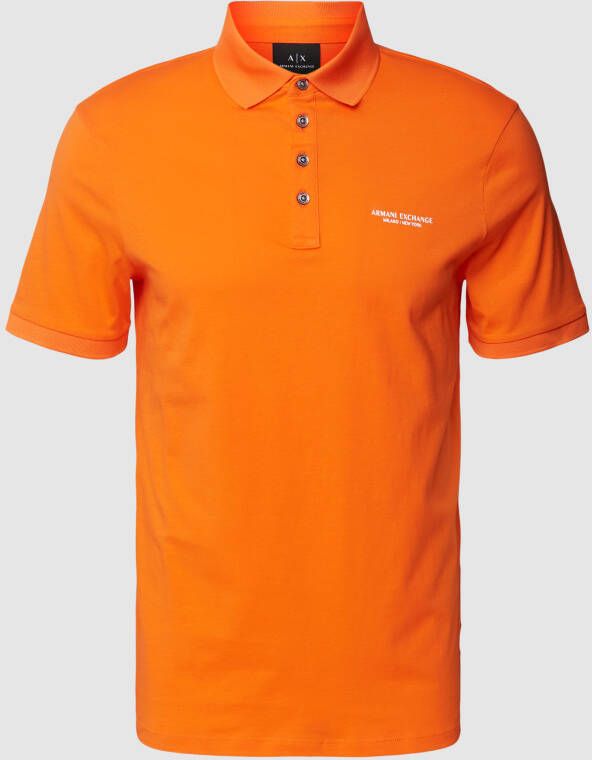 Armani Exchange Klassieke Fit Polo Shirt Orange Heren
