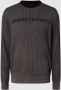 Armani Exchange Round-neck Knitwear Zwart Heren - Thumbnail 1