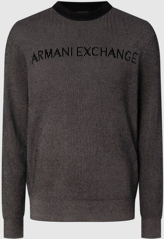 Armani Exchange Round-neck Knitwear Zwart Heren