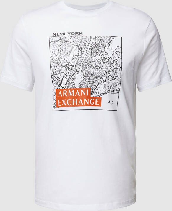 Armani Exchange Regular fit T-shirt met labelprint