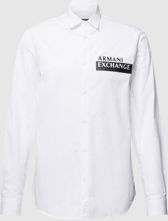 Armani Exchange Regular fit vrijetijdsoverhemd met logoprint