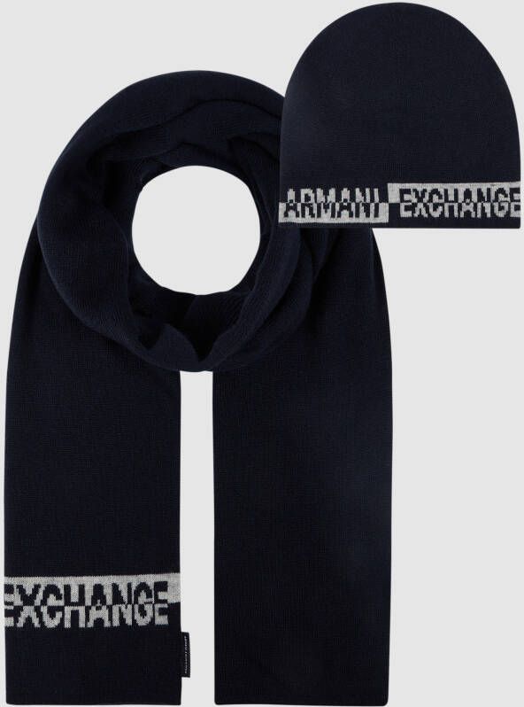 Armani Exchange Set met sjaal en muts