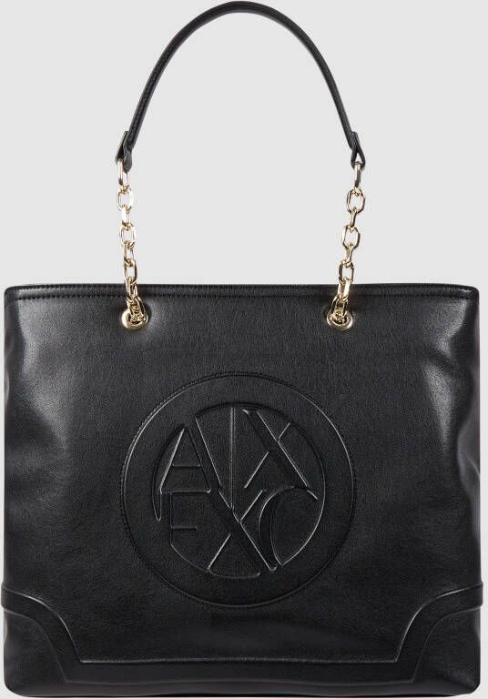 Armani Exchange Shopper in leerlook