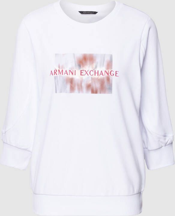 Armani Exchange Sweatshirt met 3 4-mouwen