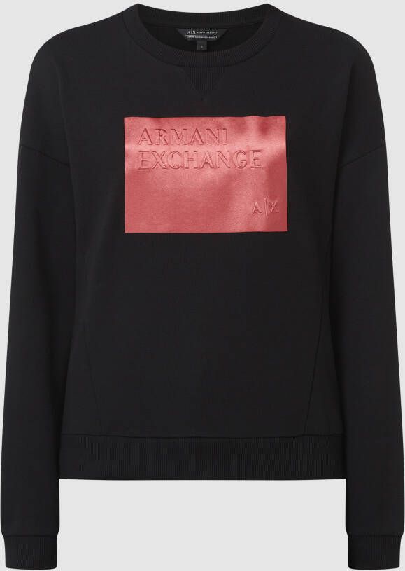 Armani Exchange Sweatshirt met logo in 3D-look