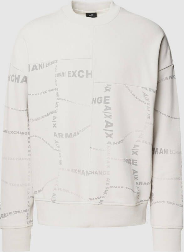 Armani Exchange Grijze Bedrukte Sweatshirt voor Heren Gray Heren