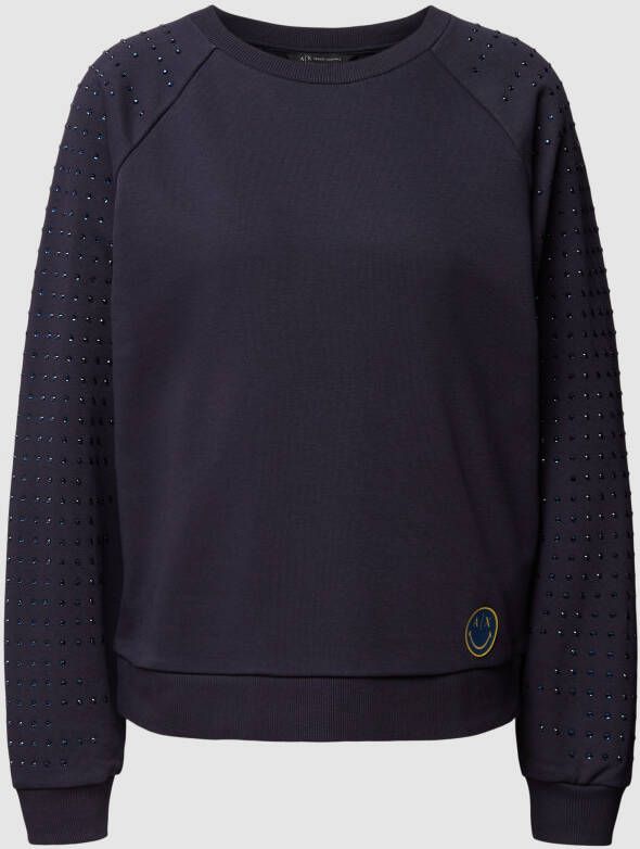 Armani Exchange Sweatshirt met strass-steentjes