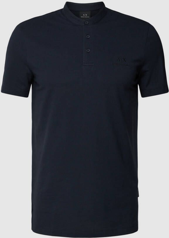 Armani Exchange T-shirt met korte knoopsluiting