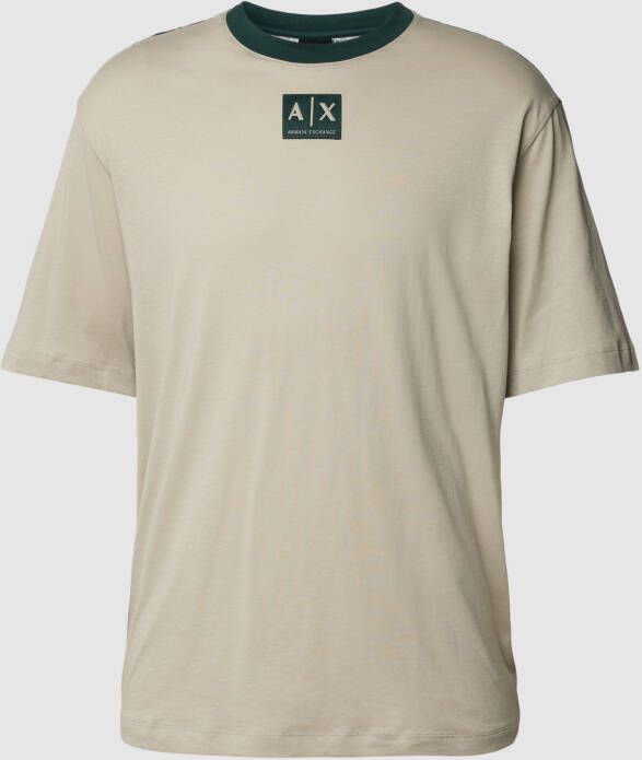 Armani Exchange T-shirt met labelpatch