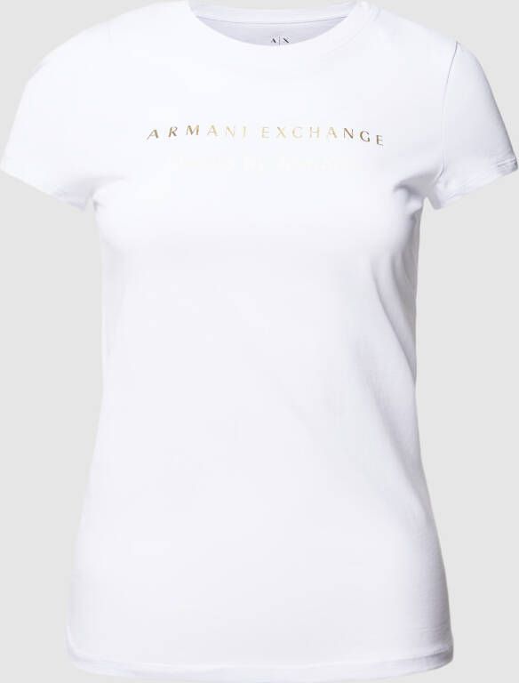 Armani Exchange Klassiek T-shirt voor heren Wit Dames