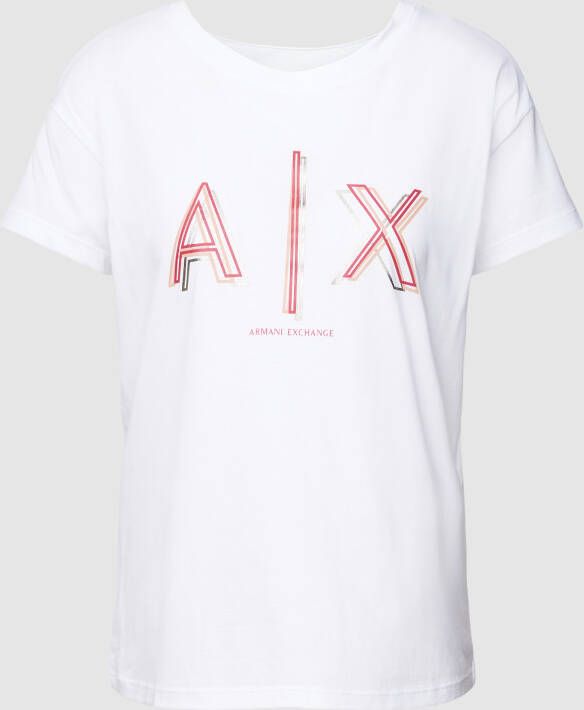 Armani Exchange Klassiek T-shirt White Dames