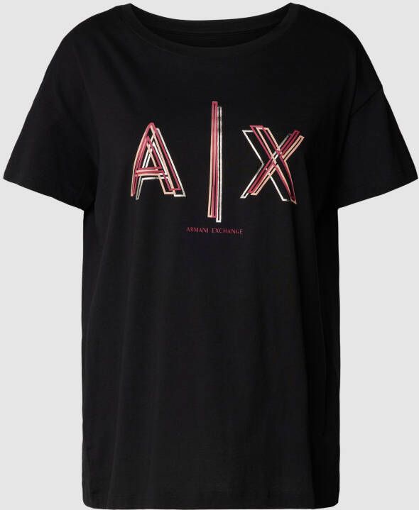 Armani Exchange Stijlvol T-Shirt voor Heren Zwart Dames