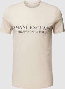 Armani Exchange T-shirt met labelprint