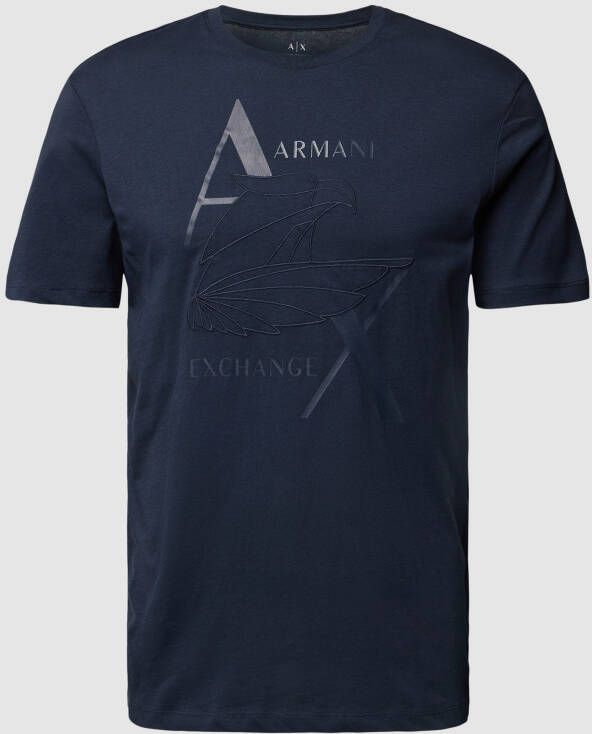 Armani Exchange T-shirt met labelprint model 'Eagle'