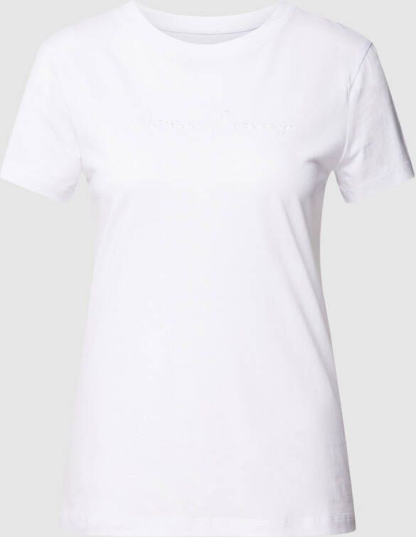 Armani Exchange T-shirt met labelstitching